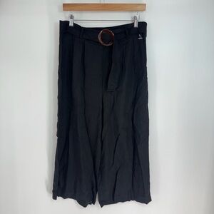 Marisa Built In Belt High Rise Ankle Cut Wide Leg Pants